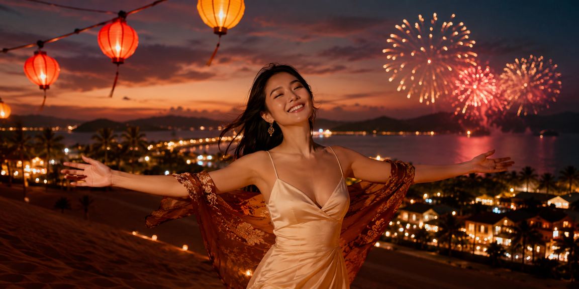 Bối cảnh Hội An với đèn lồng minh họa đánh giá thể thao và cá cược