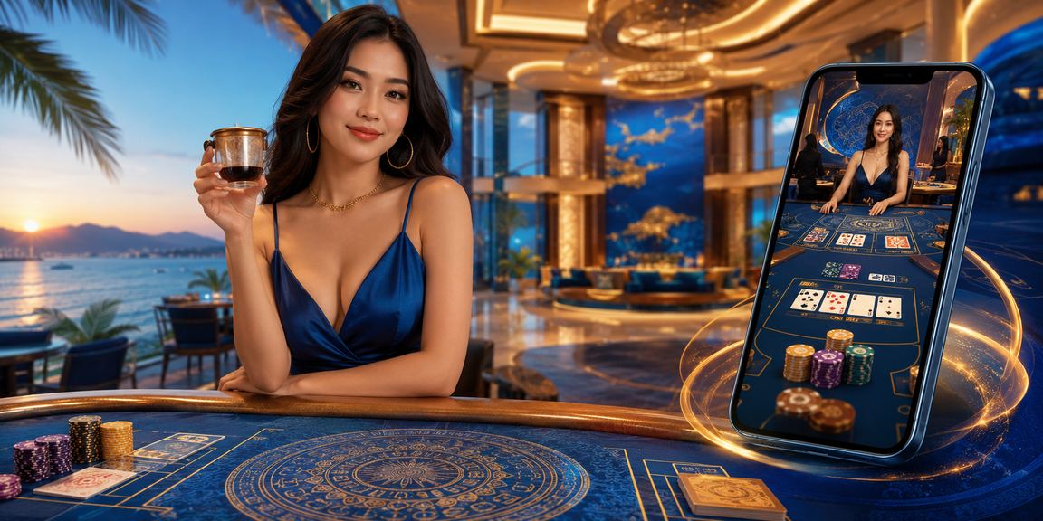 Người dùng Nha Trang xem baccarat trên điện thoại trong quán cà phê Việt Nam